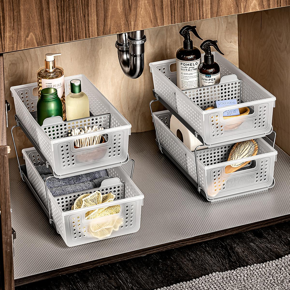 2 Tier Organizer for under cabinet storage, The Container Store.