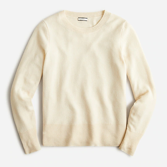 Hthr natural cashmere sweater, J. Crew for women