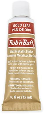 Rub 'n Buff in Gold Leaf, a wax metallic finish