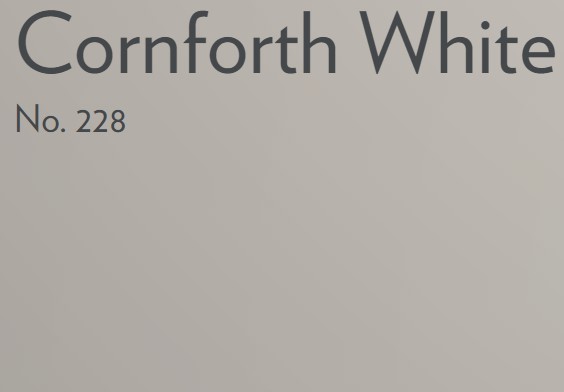 Cornforth White Farrow & Ball No. 228 - an understated mid-tone neutral that adds calm. #cornforthwhite #farrowandballcornforthwhite