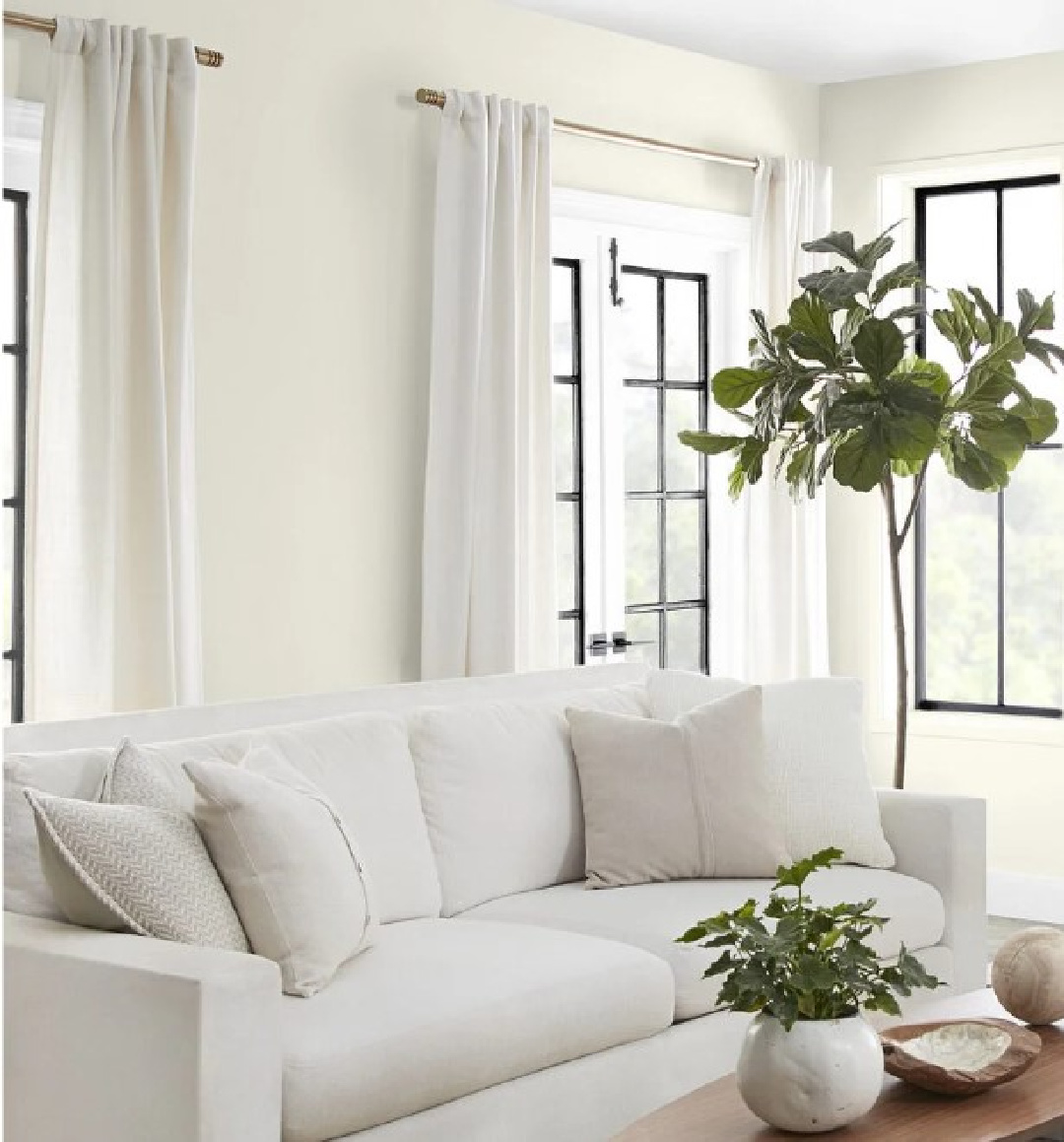 Blank Canvas - BEHR white paint color in a living room. #behrblankcanvas