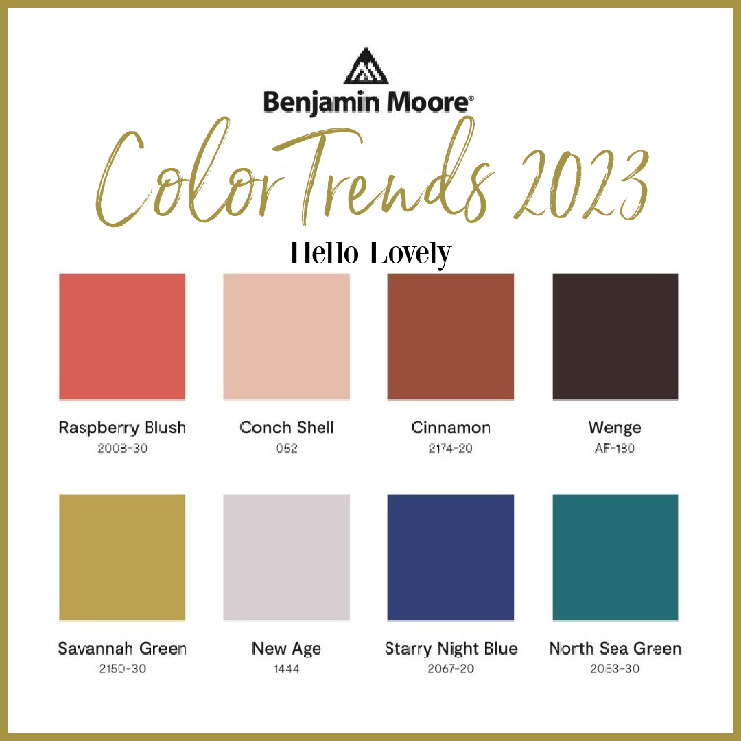 2023 Benjamin Moore Paint Color Trends on Hello Lovely Studio.