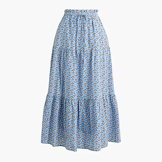 Tiered paper-bag skirt for women, J. Crew