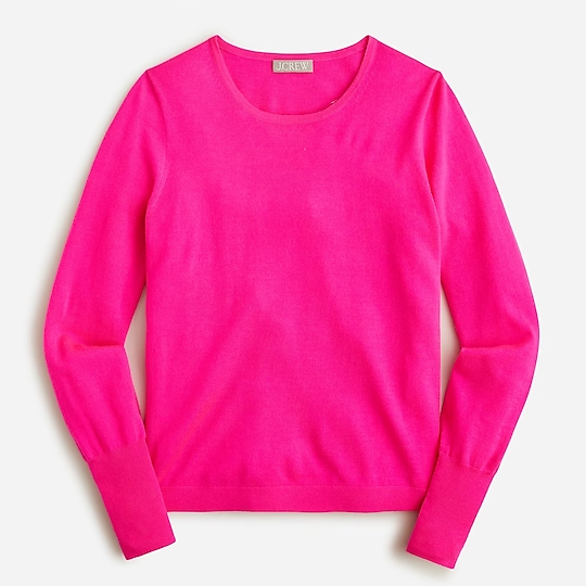 Halle bright pink sweater, J. Crew