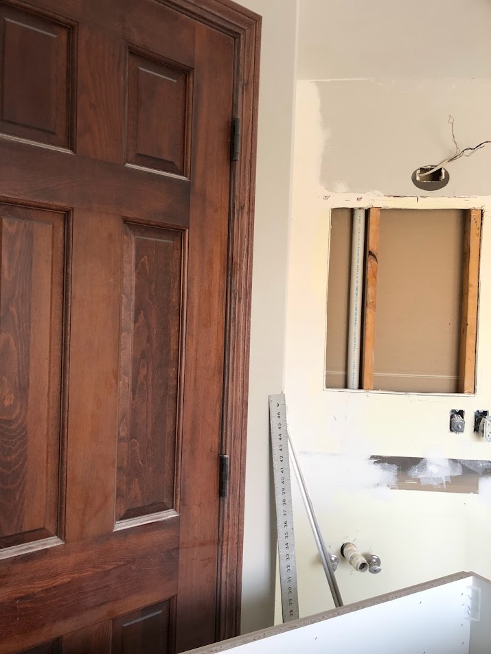 primary bathroom during renovation