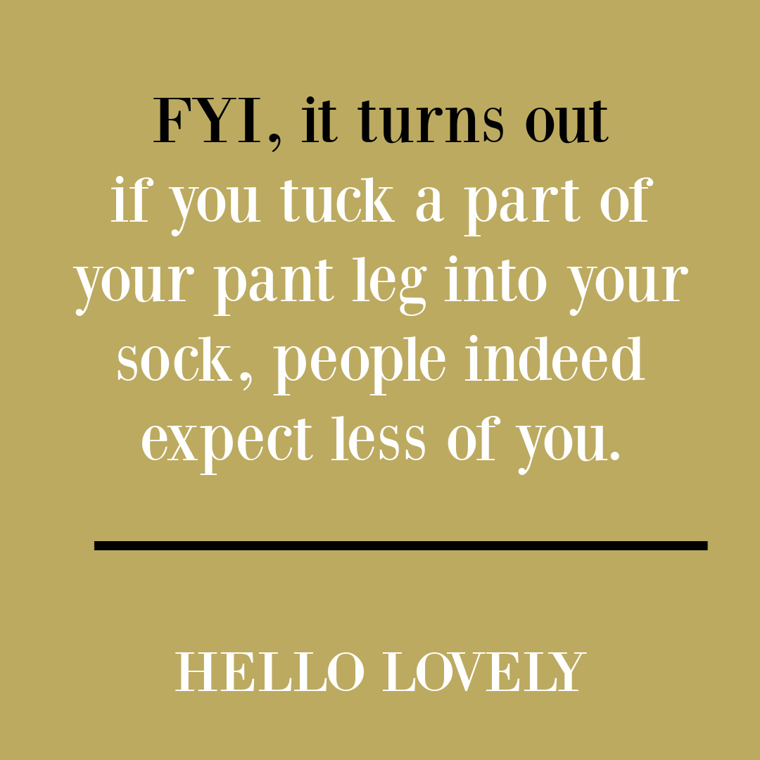 Funny quote about a strategy for others to expect less of you - Hello Lovely Studio. #funnyquotes #midlifequotes