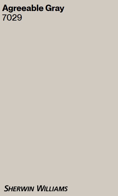 Agreeable Gray - SW 7029 paint color swatch. #agreeablegray #swagreeablegray