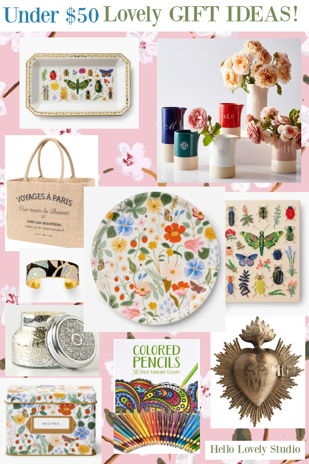 Under $50 Lovely Gift Ideas Banner - Hello Lovely Studio. #giftguide