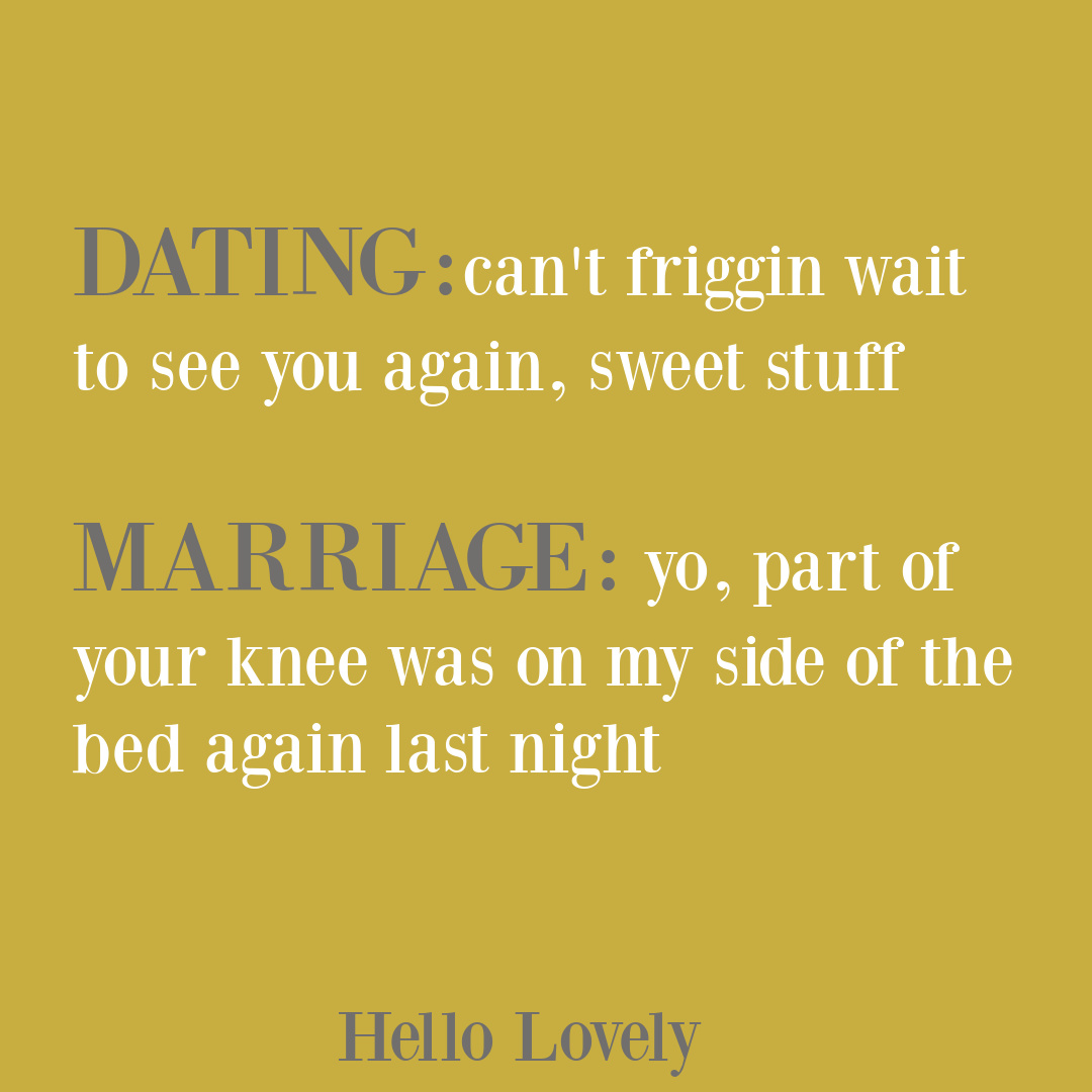 Funny dating tweet or relationship humor quote on Hello Lovely Studio. #relationshiphumor #datinghumor #datingquotes #funnymarriagetweet