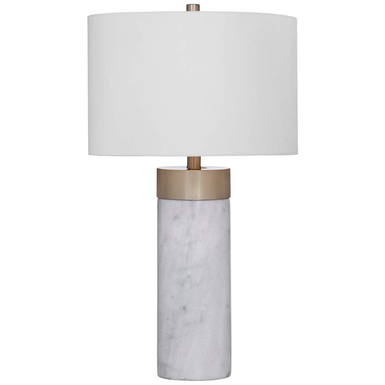 Jocelyn Marble & Antique Brass Column Table Lamp. #tablelamps #marblelamps