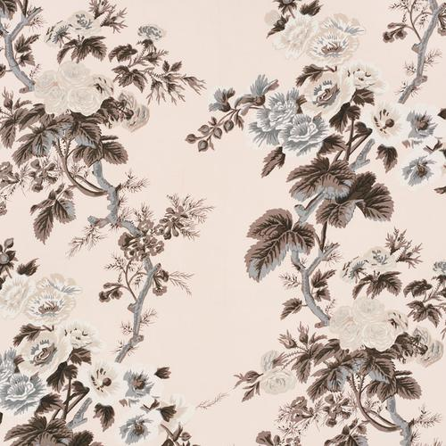 Pyne Hollyhock fabric in blush (Schumacher)