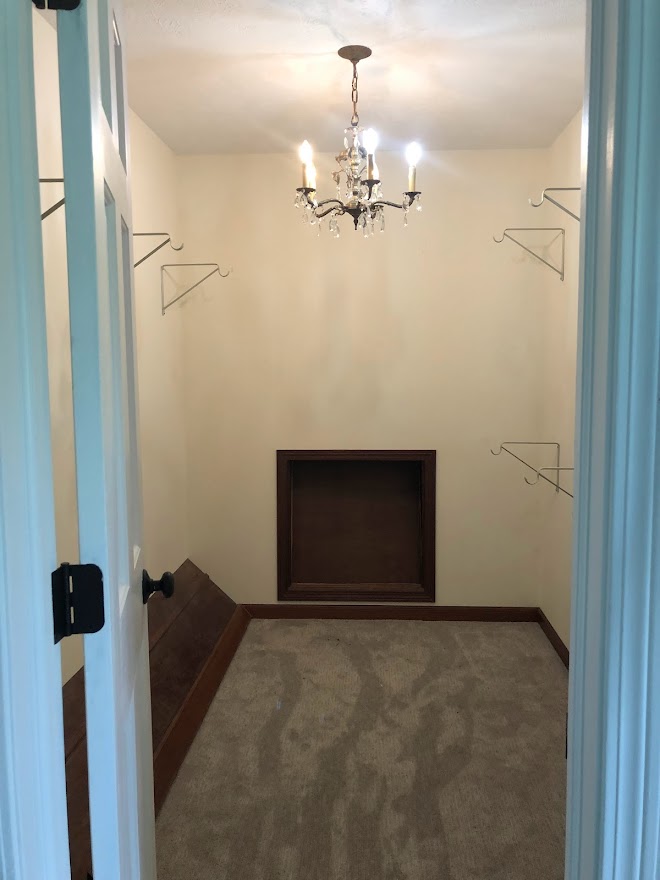 Our bedroom closet before the makeover - Hello Lovely.