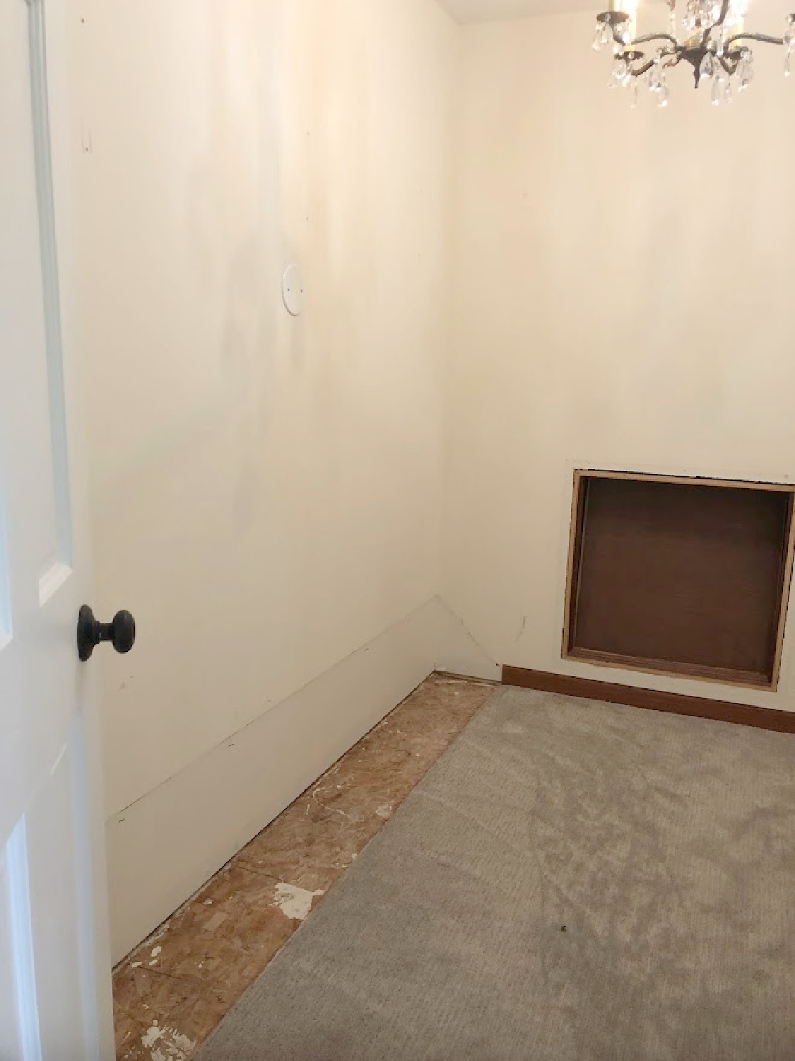 Our bedroom closet before the makeover - Hello Lovely.