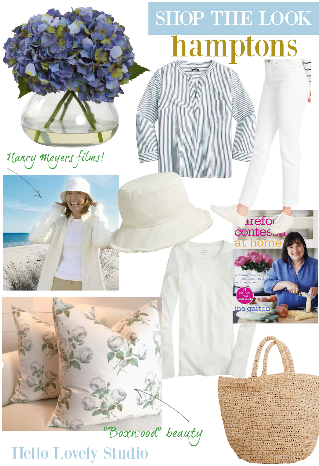 Hamptons style finds for home and wardrobe to capture coastal chic. #hamptonsstyle #coastallifestyle #coastaldecor