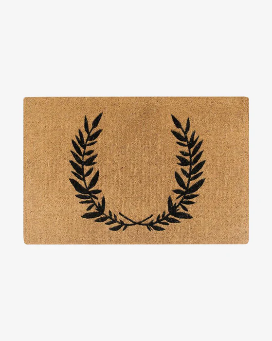 Doormat with laurel wreath, McGee and Co.