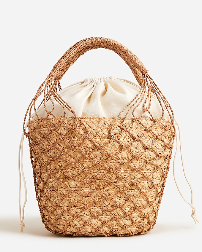 Sedona basket bag in straw, J. Crew