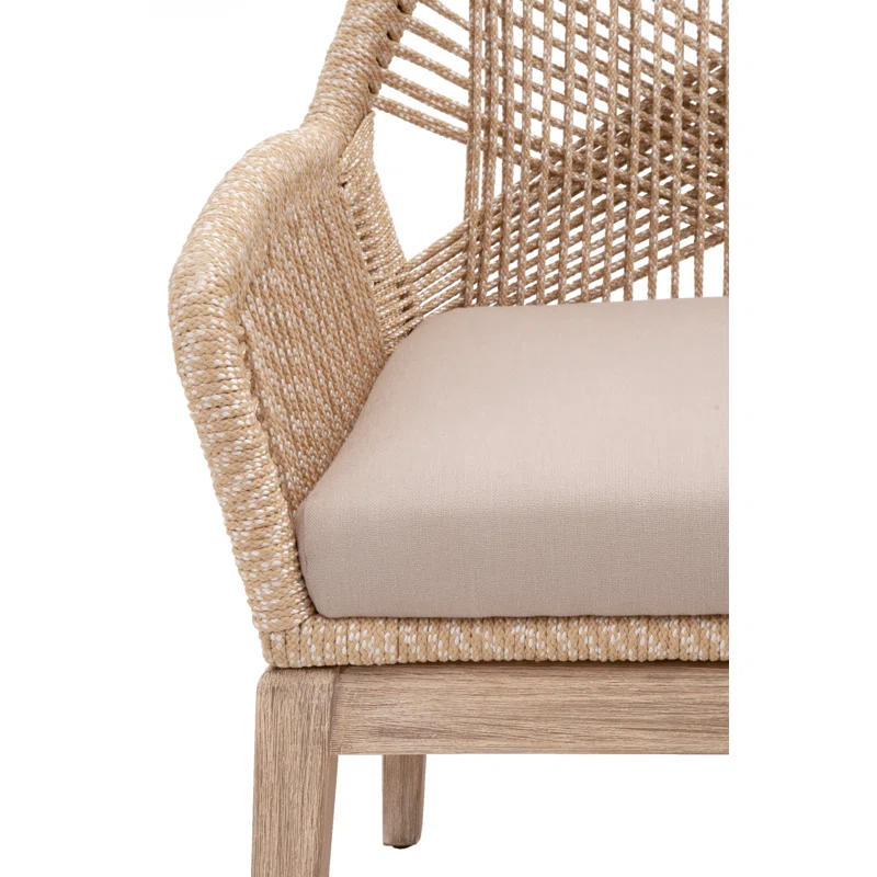 Detail of woven patio chair