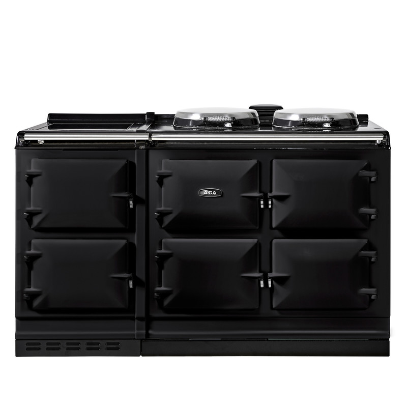 AGA ER7 150 Electric With Induction Hob -Black with Stainless Steel trim