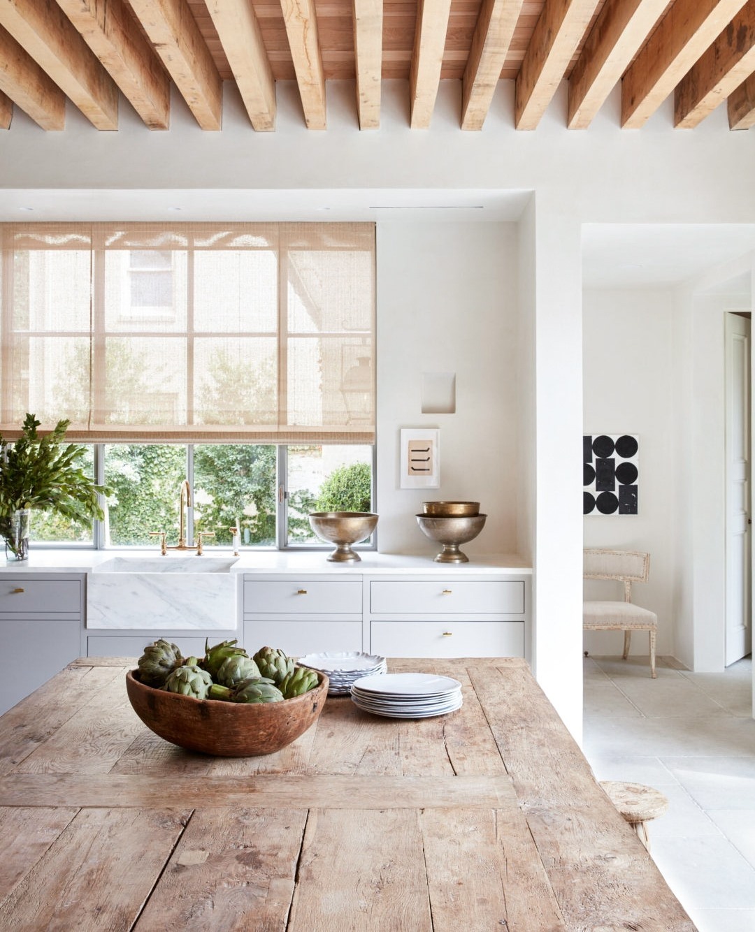 Jill Egan kitchen (architect: Murphy Mears) with modern French style - photo by Laura Resen.