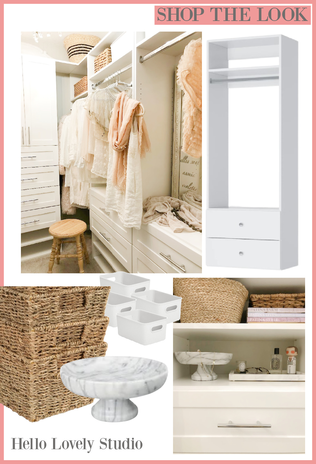 Shop the look of my DIY closet with these storage finds - Hello Lovely Studio. #closetessentials #customclosets