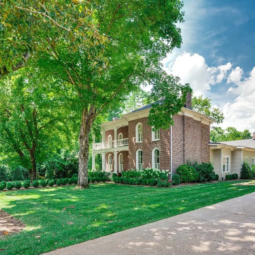 1870 historic red brick home with porches and arched windows - Murfreesboro Rd. in Franklin, TN.