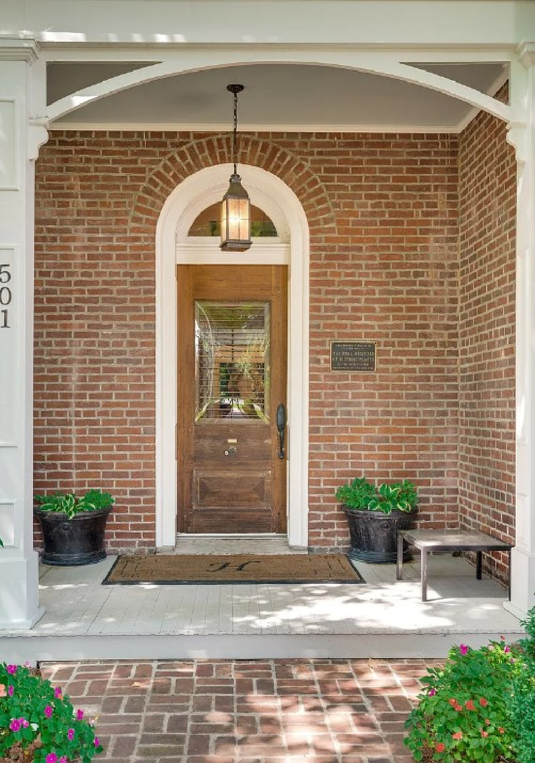 1870 historic red brick home with porches and arched windows - Murfreesboro Rd. in Franklin, TN.