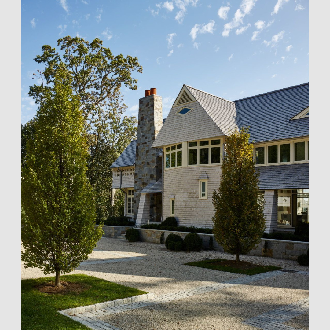 A New York home (Modern Shinglish) in JOHN IKE: 9 HOUSES/9 STORIES by John Ike and Mitchell Owens (Vendome, 2023).