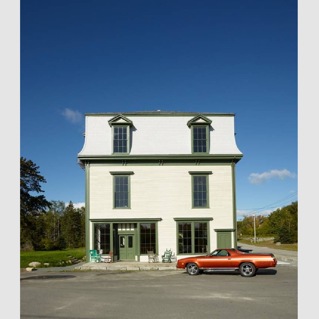 Oddfellows Hall in Brooklin, Maine - from JOHN IKE: 9 HOUSES/9 STORIES by John Ike and Mitchell Owens (Vendome, 2023).