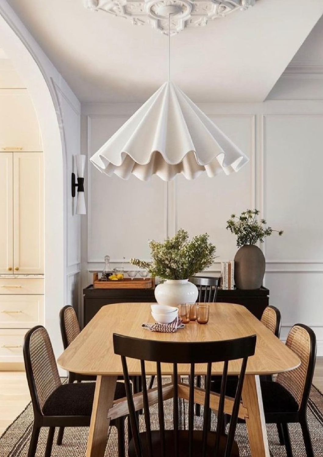 #damaandwood - Farrow & Ball Wevet paint color in dining room. #farrowandballwevet