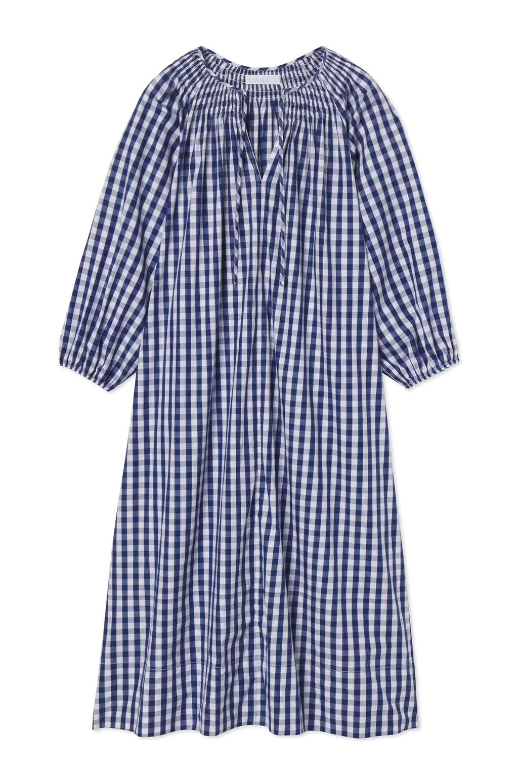 Hammock Midi Dress in Navy Gingham, LAKE. #bluegingham #mididress