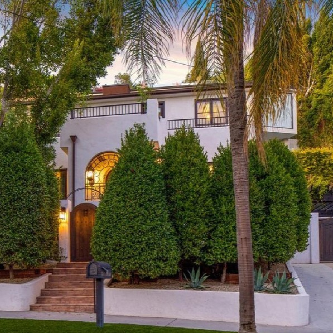 West Hollywood 1920s cottage with view of Chateau Marmont renovated with English country style by Avi Brosh & Kirsten Leigh Pratt - (photo: realtor.com). #englishcountry