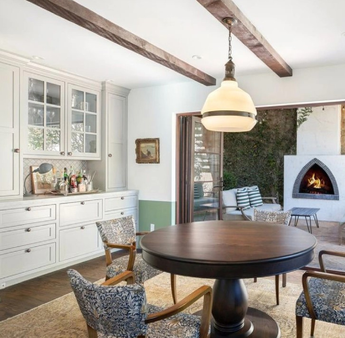 West Hollywood 1920s cottage with view of Chateau Marmont renovated with English country style by Avi Brosh & Kirsten Leigh Pratt - (photo: realtor.com). #englishcountry