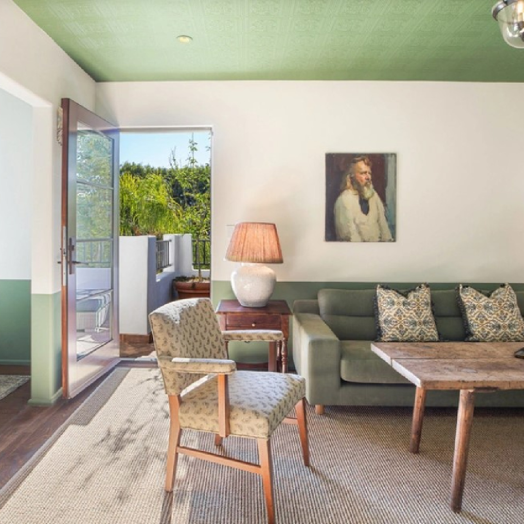 West Hollywood 1920s cottage with view of Chateau Marmont renovated with English country style by Avi Brosh & Kirsten Leigh Pratt - (photo: realtor.com). #englishcountry