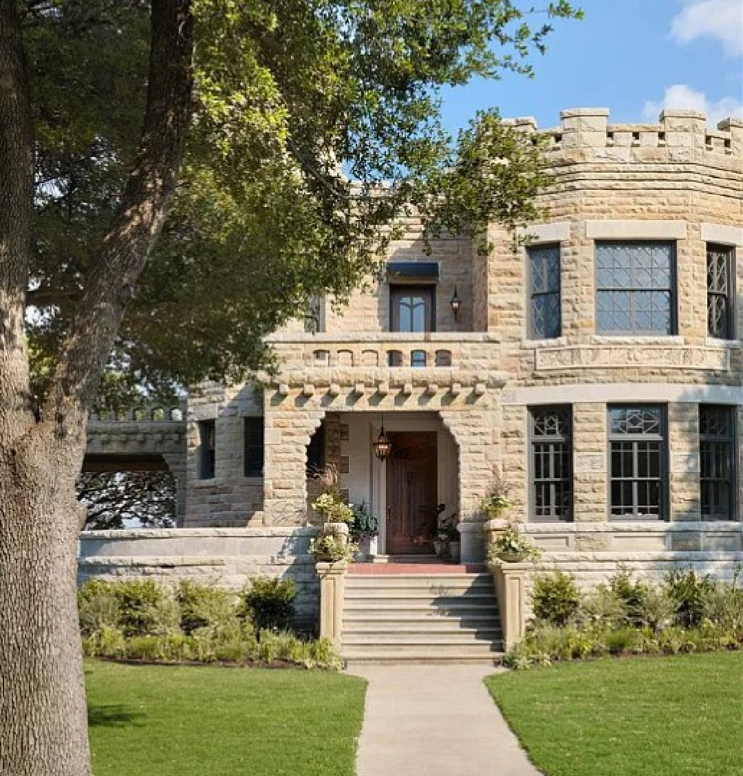 Exterior of The Castle in Waco, TX renovated by Fixer Upper.