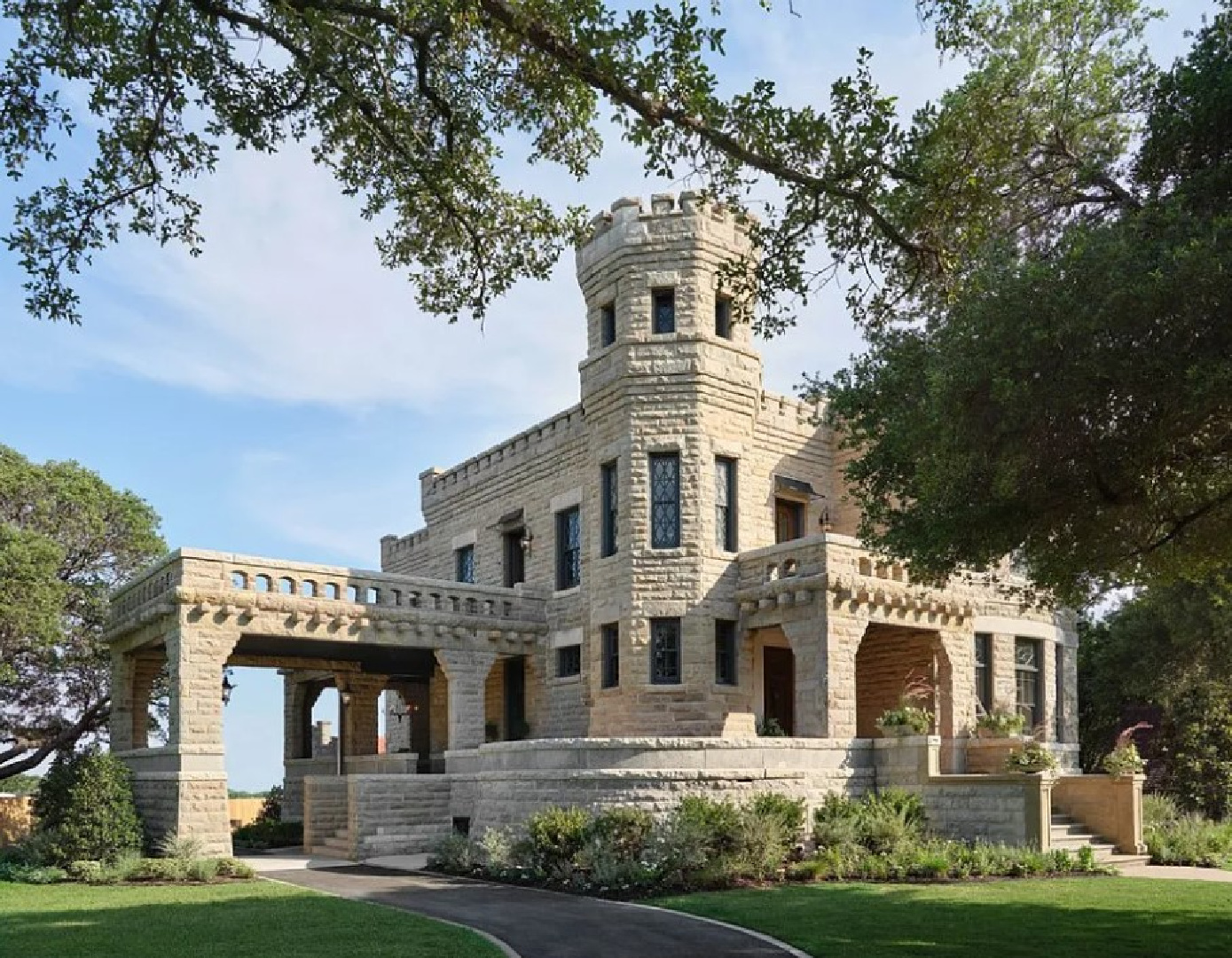 Exterior of Magnolia's Castle Renovation in Waco, TX.