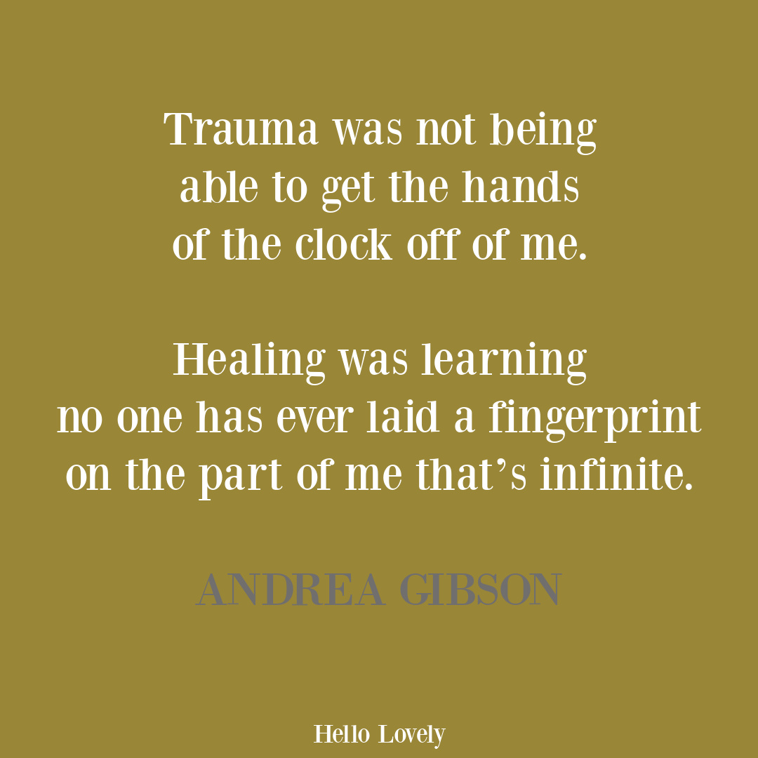 Andrea Gibson trauma and healing quote. #healingquotes #andreagibsonquotes #andreagibsonpoetry