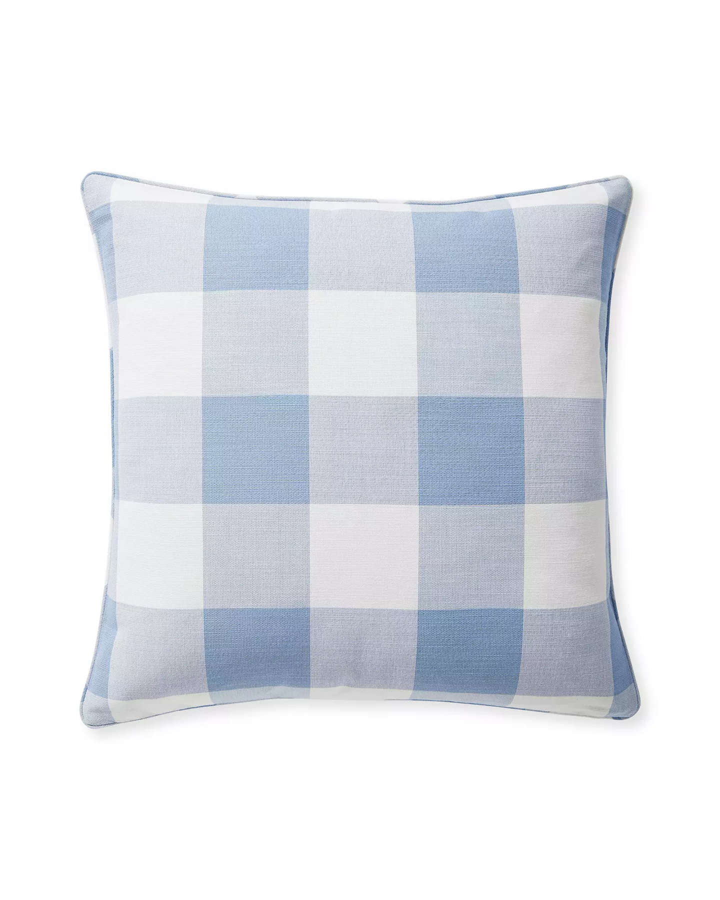Blue and white gingham pillow, Serena & Lily
