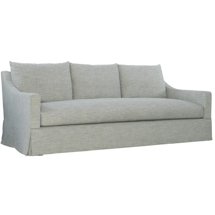 Slipcovered sofa with slope arms by Bernhardt