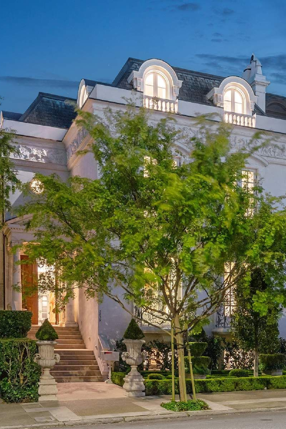 Pacific Heights Parisian style mansion interiors. #parisianstyle #interiordesign #rusticelegance #oldworldstyle #frenchcountry