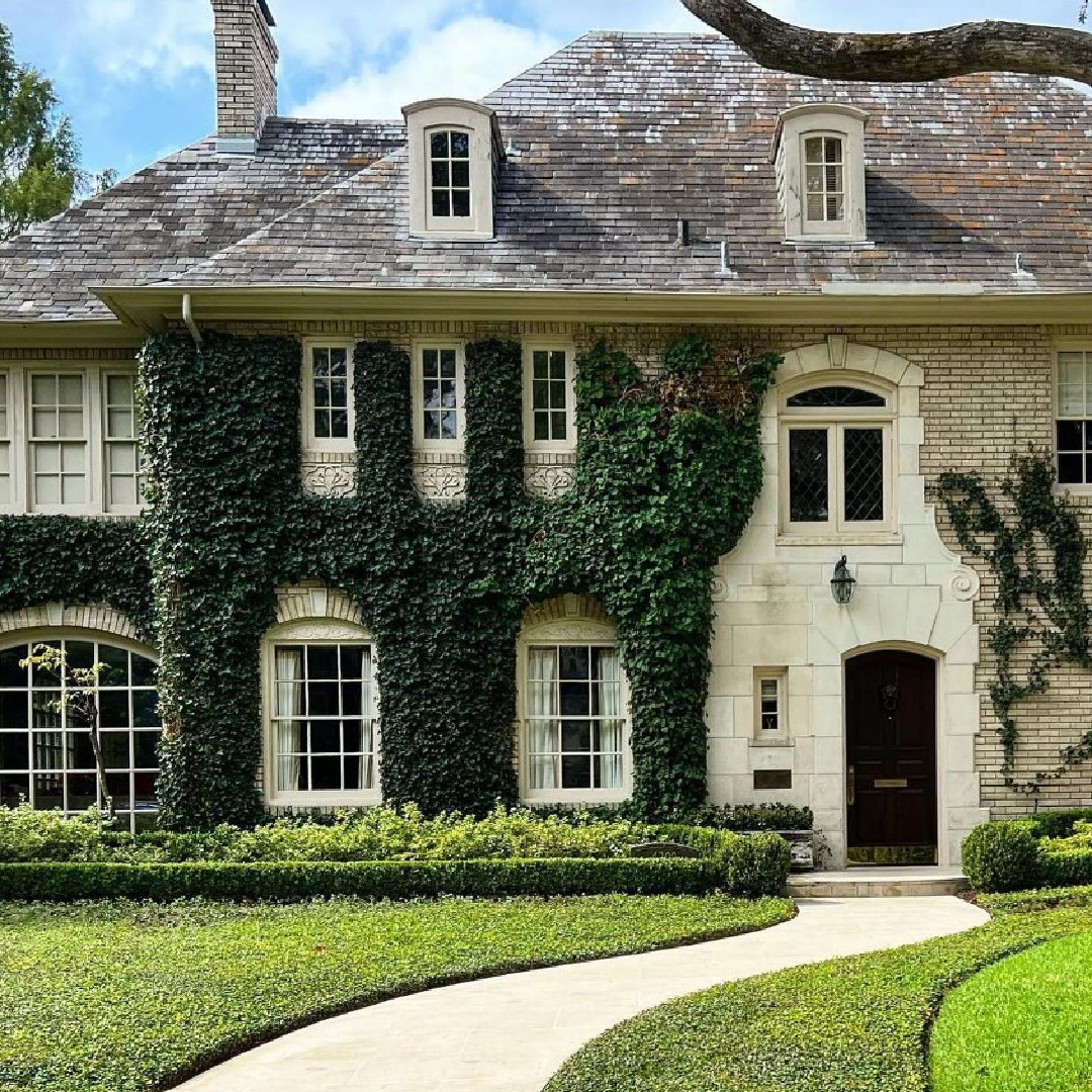 @roman_and_ivy - Ivy covered stunning historic house exterior with dormers. #ivycoveredhouse #oldworldstyle