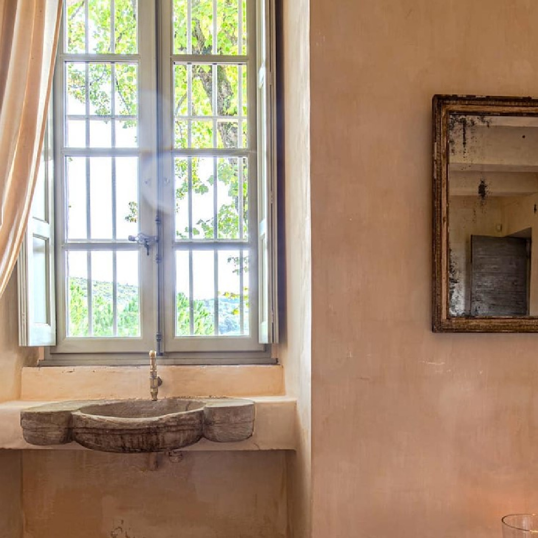 Beautiful renovated Provence French Chateau Gignac - @chateauinfrance. #frenchchateau #chateaugignac #provencestyle #frenchcountry #oldworldstyle