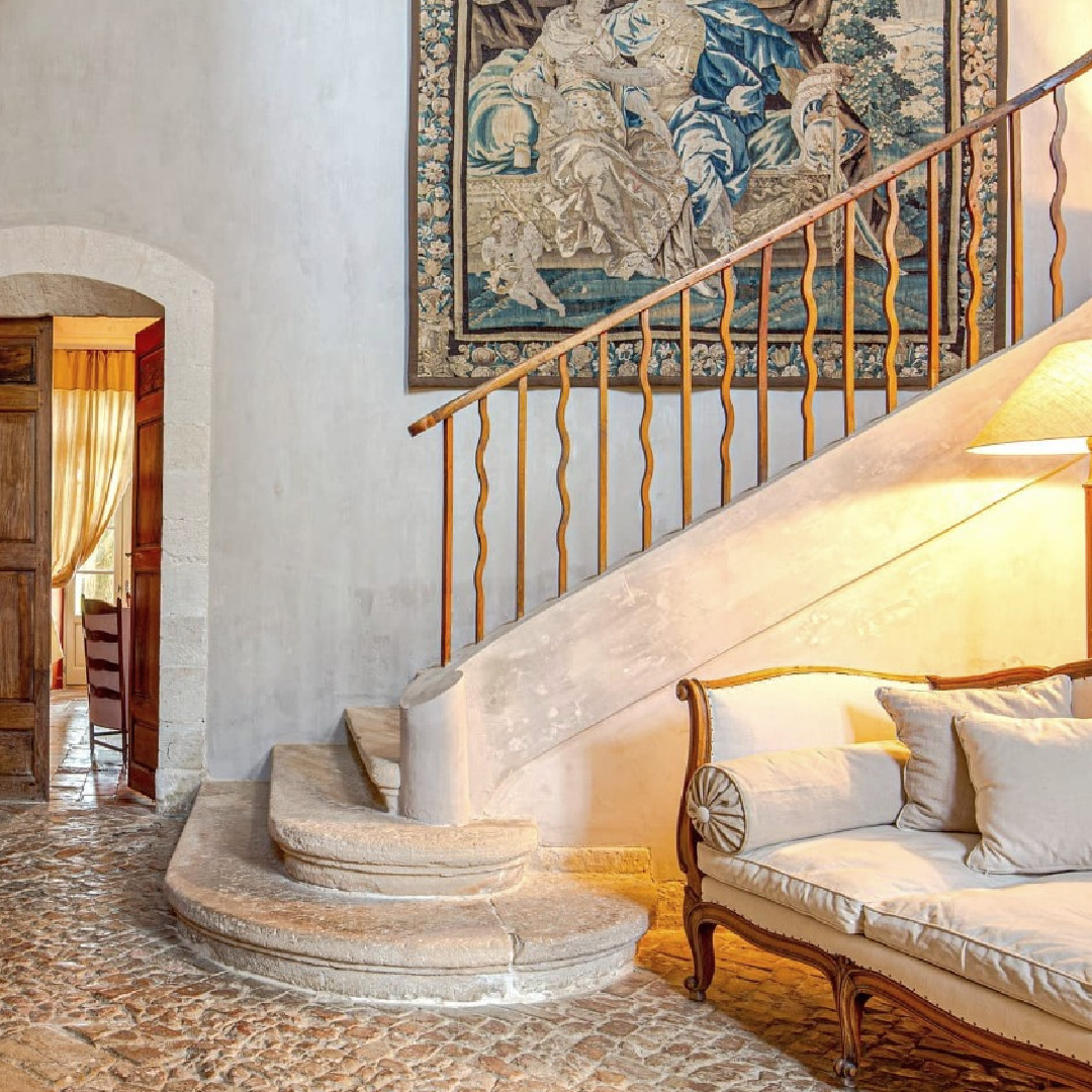 Beautiful renovated Provence French Chateau Gignac - @chateauinfrance. #frenchchateau #chateaugignac #provencestyle #frenchcountry #oldworldstyle