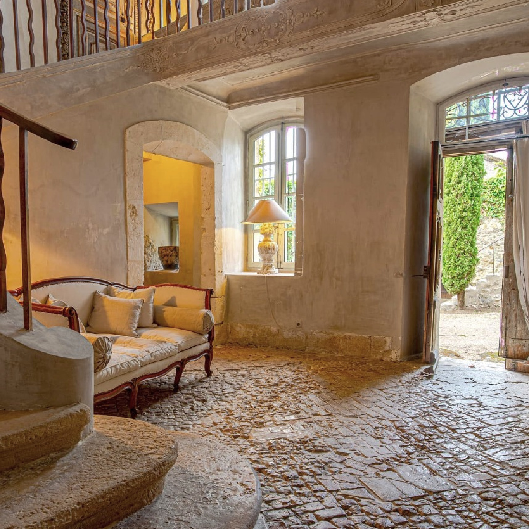 Beautiful renovated Provence French Chateau Gignac - @chateauinfrance. #frenchchateau #chateaugignac #provencestyle #frenchcountry #oldworldstyle