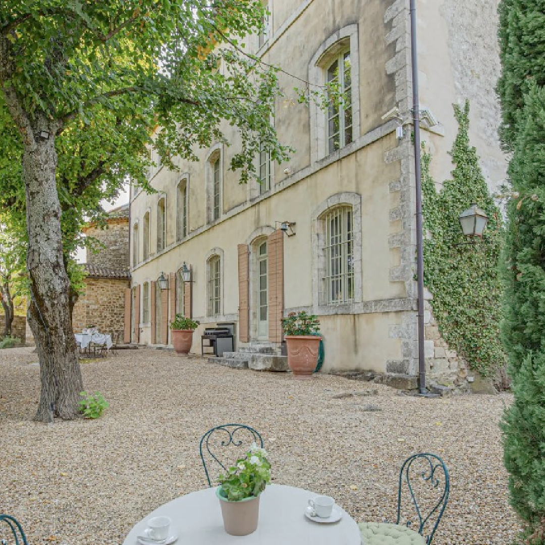 Beautiful renovated Provence French Chateau Gignac - @chateauinfrance. #frenchchateau #chateaugignac #provencestyle #frenchcountry #oldworldstyle