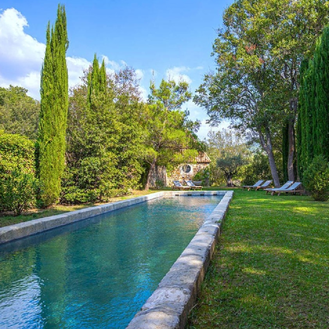 Beautiful renovated Provence French Chateau Gignac - @chateauinfrance. #frenchchateau #chateaugignac #provencestyle #frenchcountry #oldworldstyle