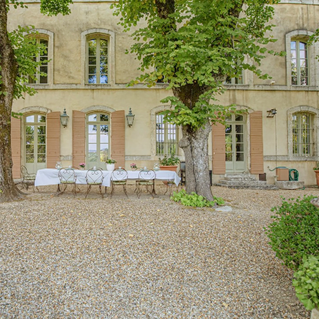 Beautiful renovated Provence French Chateau Gignac - @chateauinfrance. #frenchchateau #chateaugignac #provencestyle #frenchcountry #oldworldstyle