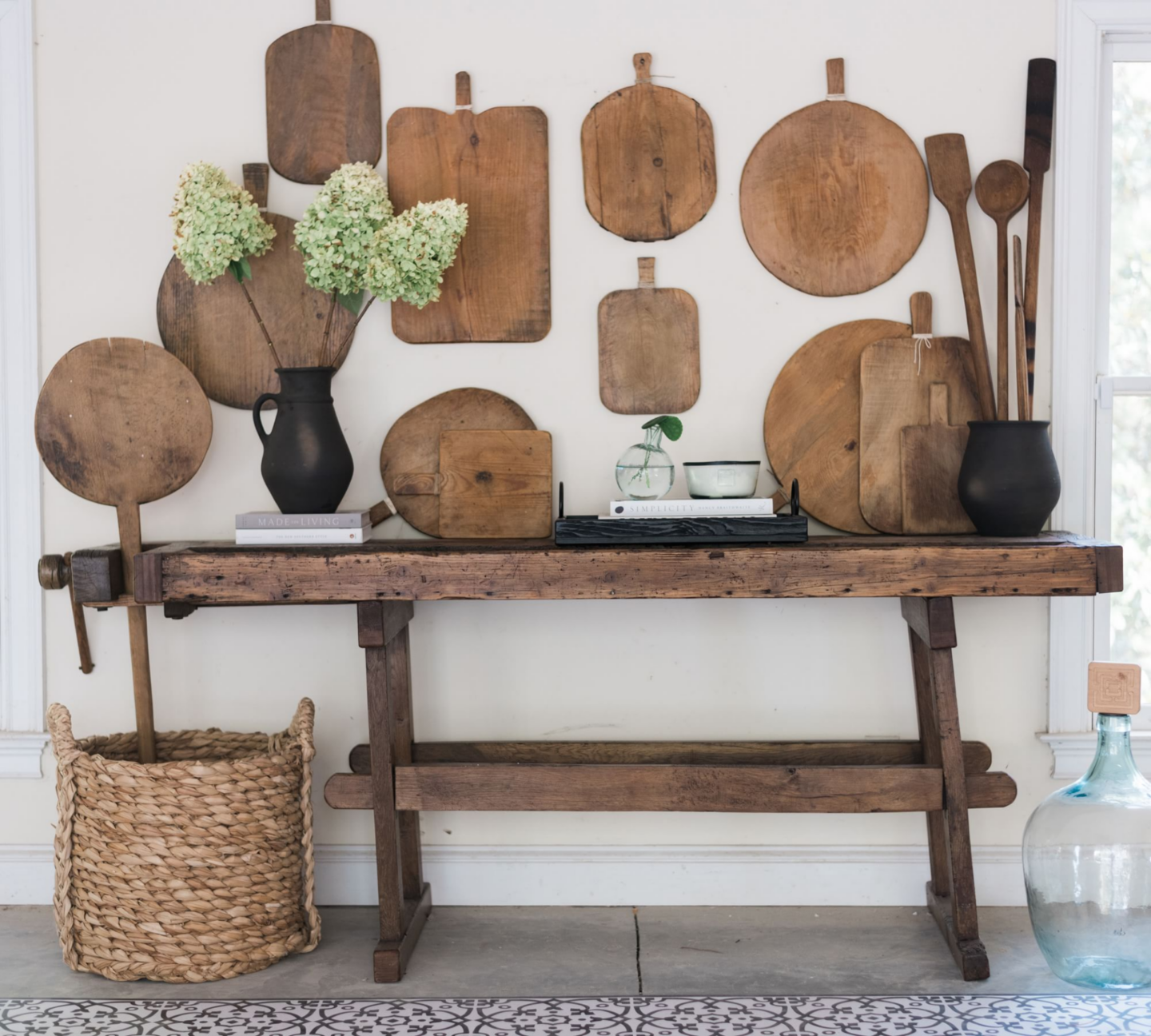 Antique Decorative Rustic Wood Board, Pottery Barn. #rusticwoodboards #europeancountrykitchen