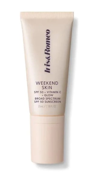 Iris & Romeo Weekend Skin (vitamin-C serum and sunscreen 50). #minimalistbeauty #cleanbeauty #sunscreenserum