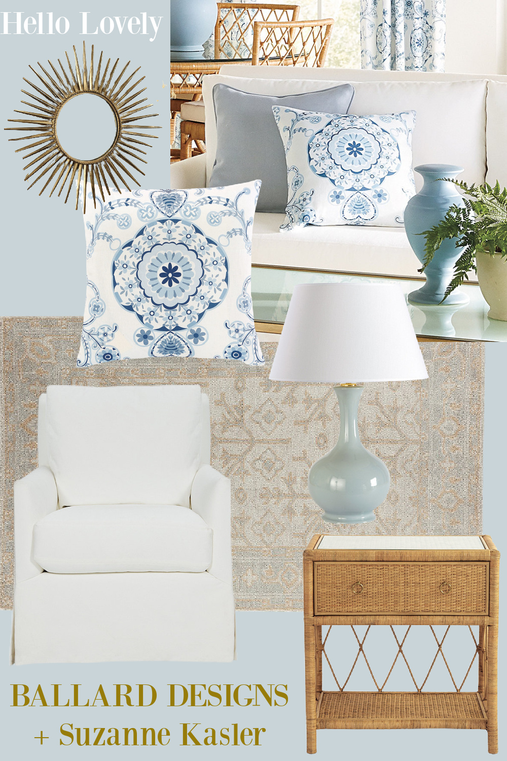 Ballard Designs + Suzanne Kasler furniture and decor. #suzannekasler #getthelook #classicinteriordesign