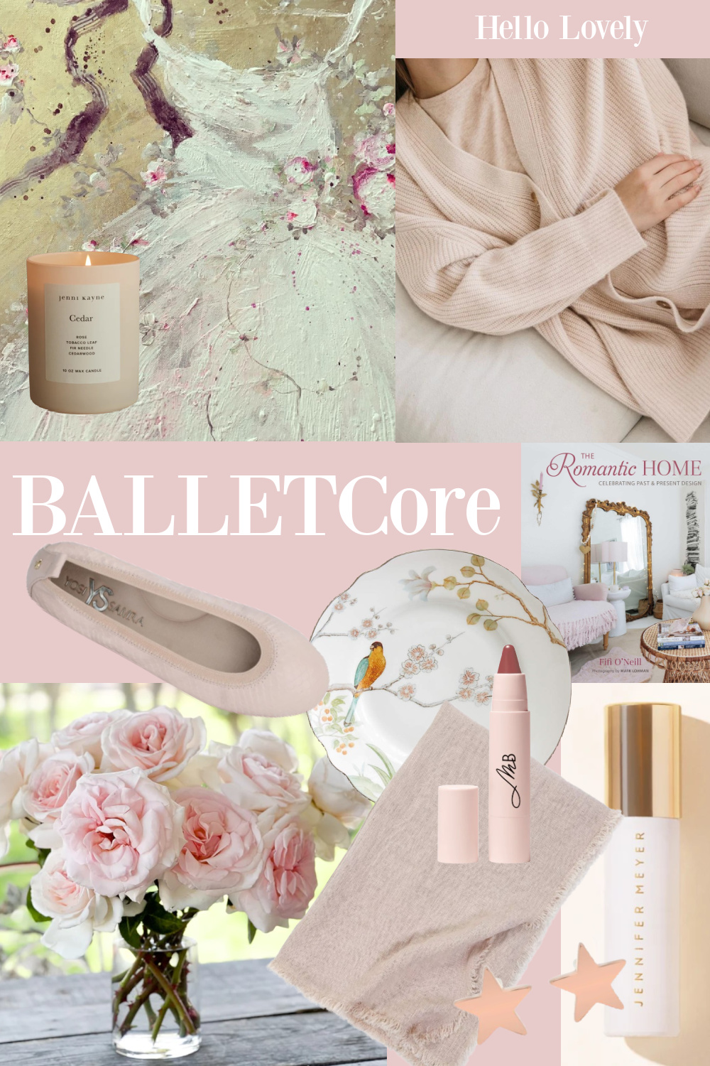 Ballet Core Hello Lovely Studio Banner. #balletcore #balletaesthetic